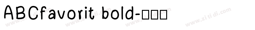 ABCfavorit bold字体转换